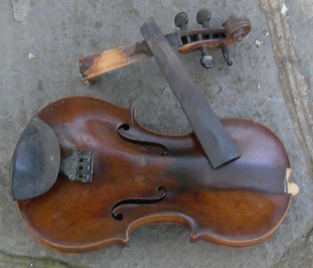 Violin broken